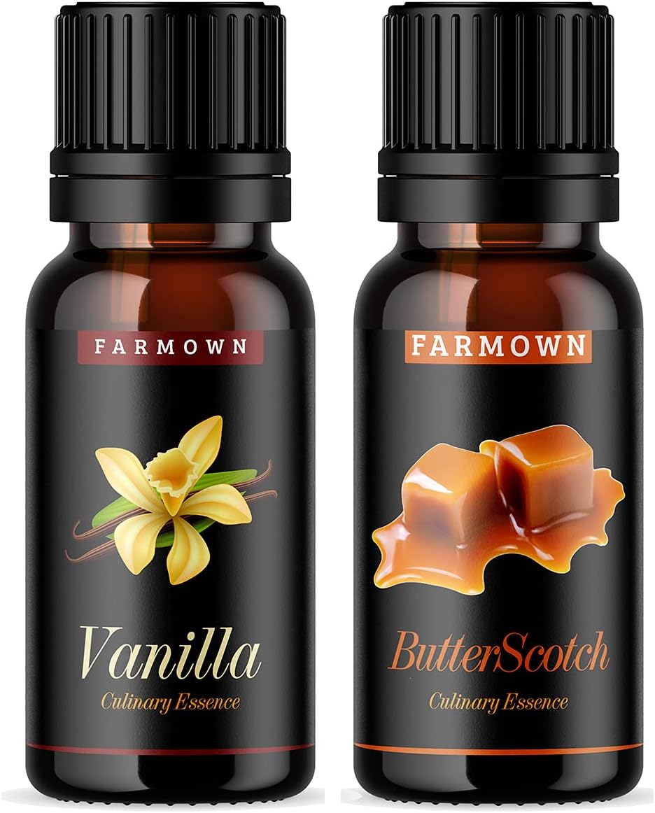 Farmown Premium Food Flavour Essence Combo Pack (Butterscotch & Vanilla)