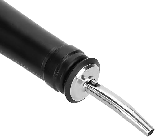 Miniatura 8 de Vertedores de acero inoxidable, juego de vertedor de vino con tapas largas y cepillo, vertedores clásicos de botellas con boquilla cónica con tapas