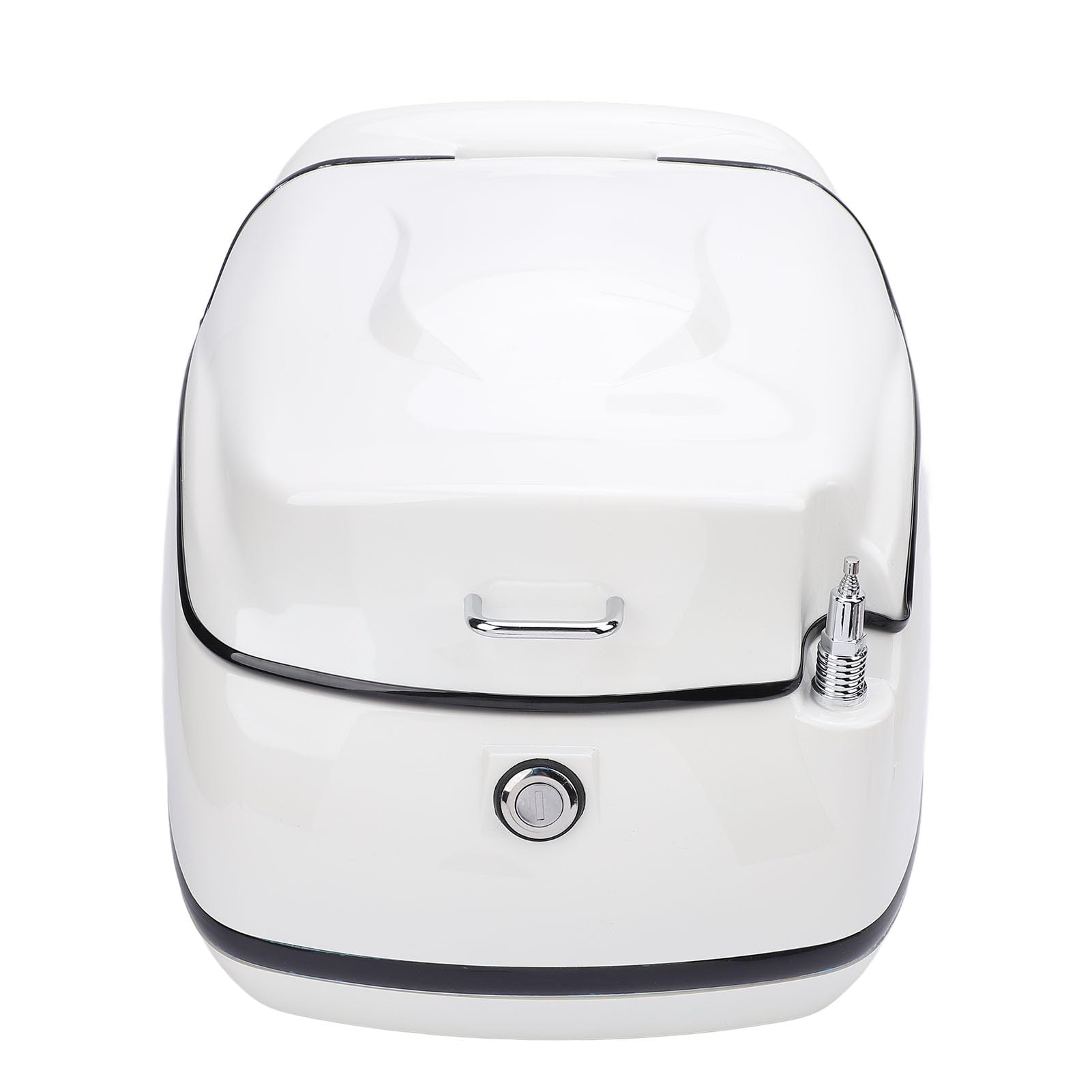 Housse de protection arrière pour moto, scooter, vélo électrique - Design rétro élégant - Résistante à l'eau - Capacité de 38 l - Coussin noir