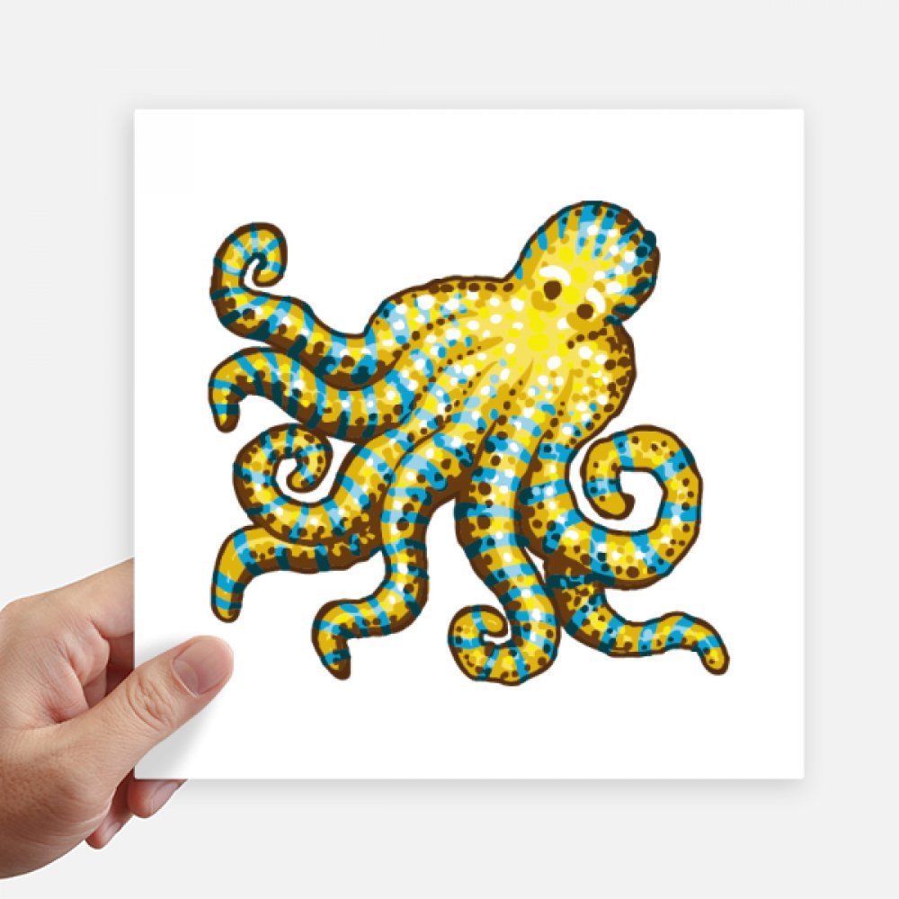 Stickers de pulpo de gran tamaño con patrón marino cuadrado de 20cm y gran adherencia