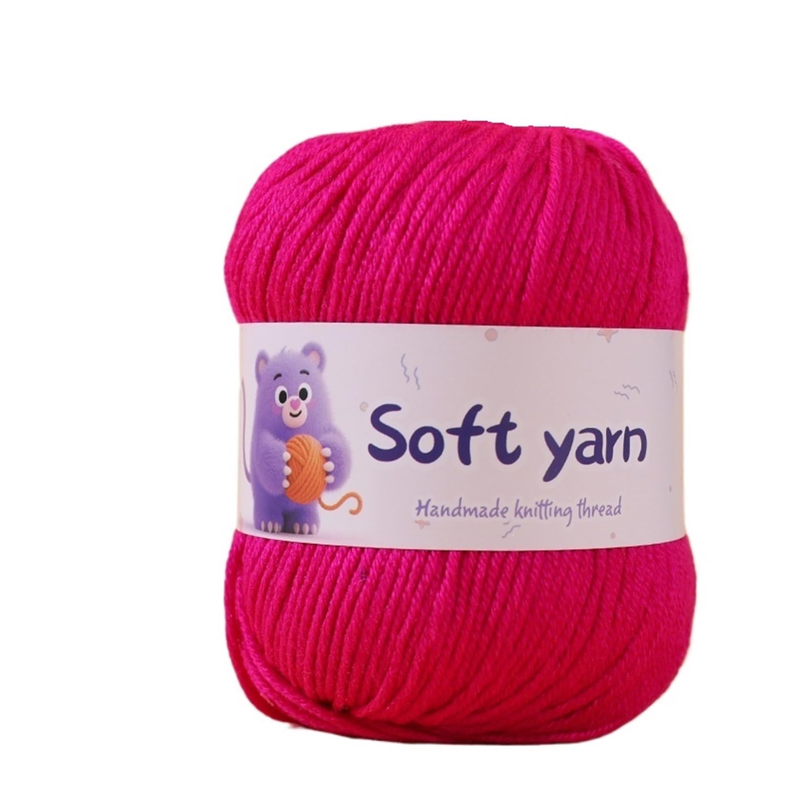 Cotone Per Uncinetto 6 gomitoli di filato morbido e sottile da 300 g vengono utilizzati for il filato lavorato a mano(35 Rose Red)