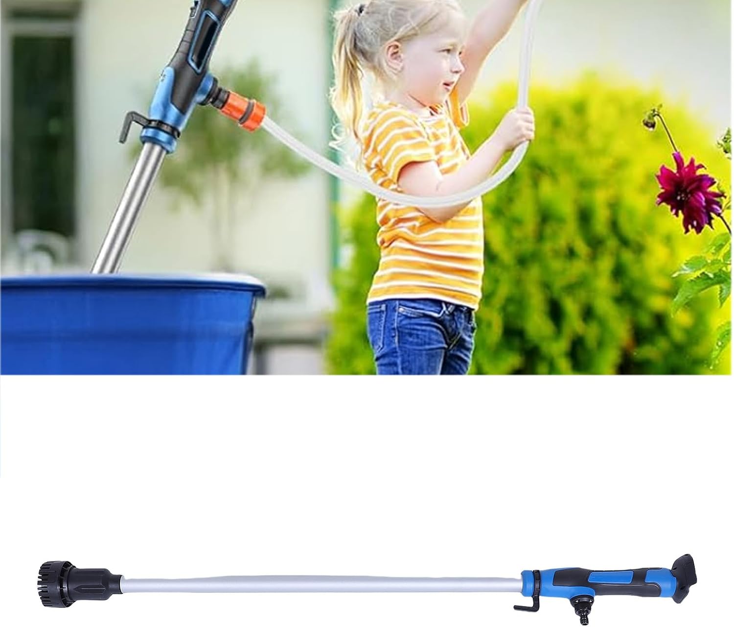 Fafeicy Cordless Stick, Battery Operated Electric Water Transfer Pump with Auto Shutoff IPX8 for Pool Garden Pond Flooded Spaces