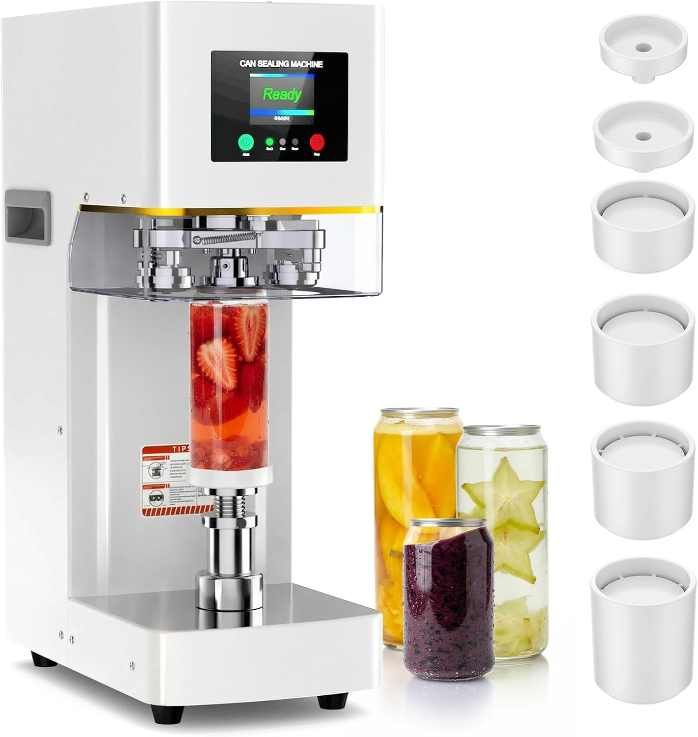 Commercial Soda Can Sealer Machine for 55mm(2.16Inch) Can Mouth, Automatic Electric Can Sealing for 12 oz, 16 oz, 8 oz Aluminum and Plastic Cans