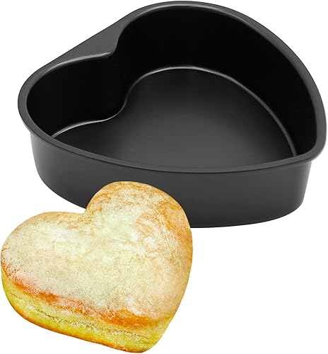 Miniatura 8 de Molde antiadherente en forma de corazón de 8 pulgadas, molde de aluminio para tartas, herramienta de molde para hornear para bodas, fiestas de