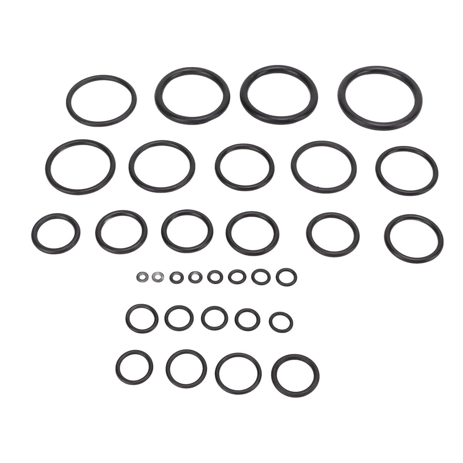 347 Pieces Rubber O Ring Seal Kit Universal Washer Gasket Assortment Set for Automotive Pipelines Faucets Machinery