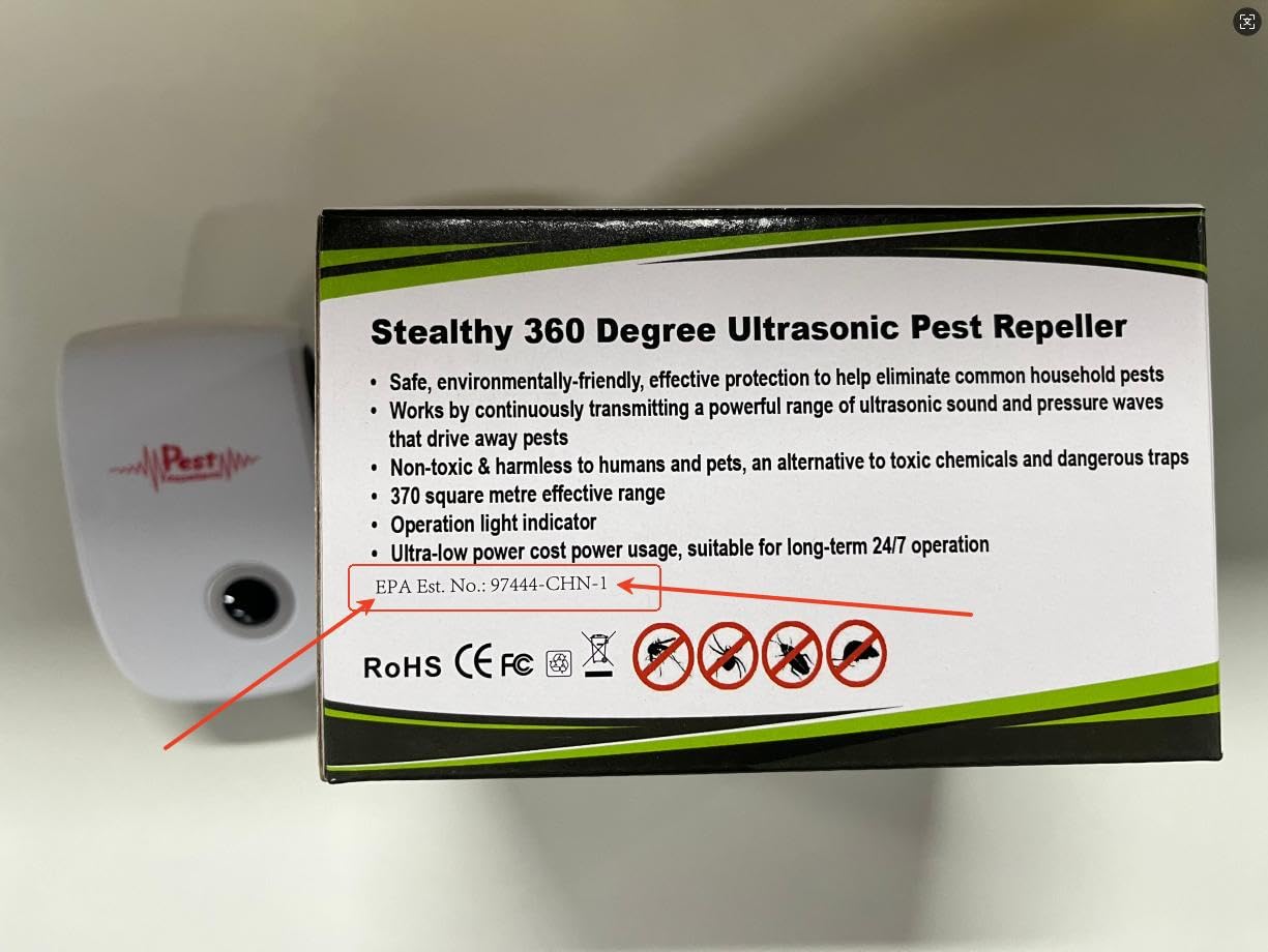 Repelente de plagas ultrasónico 0602 para interiores (paquete de 10 unidades), enchufe electrónico repelente de ratones, disuasorio sónico de roedores para ratones, cucarachas, hormigas, arañas