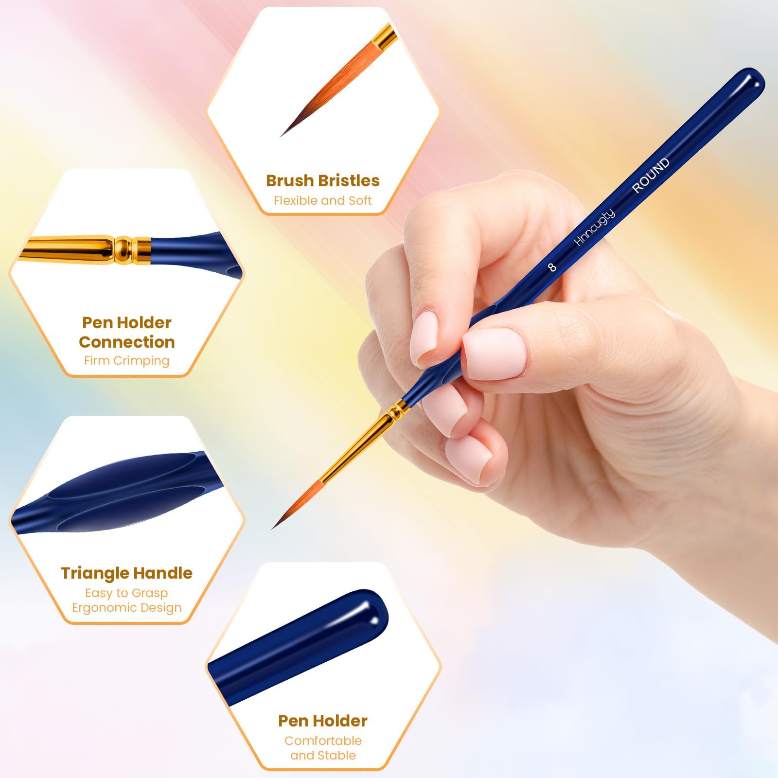 Miniature Paint Brushes - 12pcs for Acrylic & Watercolor -3 Miniature Paint Brushes - 12pcs for Acrylic & Watercolor -3