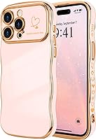 Vista 14 de LCHULLE Funda para iPhone Air para mujeres y niñas, lindo marco ondulado con forma rizada con patrón de corazón de amor, cubierta de protección
