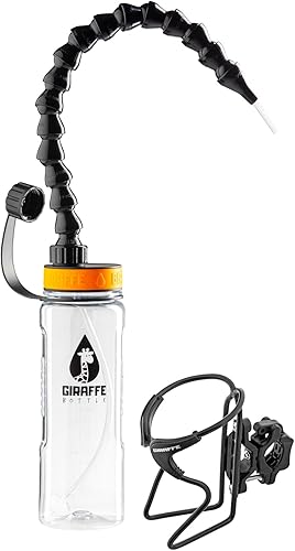 Tower - Sistema de bebida manos libres, botella Tritan transparente, con soporte para botella montado en tubo redondo (longitud 15 pulgadas 15.0 in)