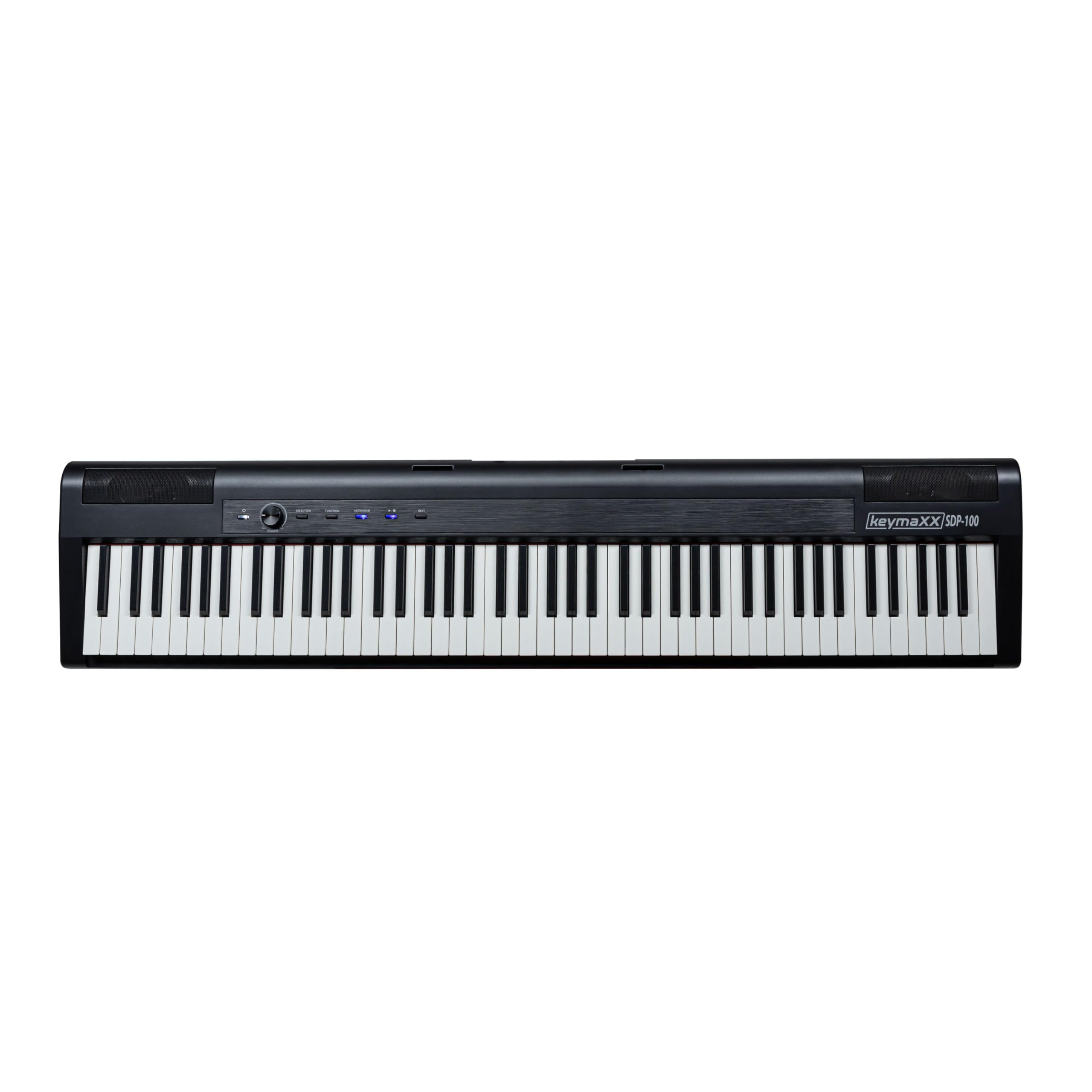 Digital Piano 88 Tasten, leicht gewichtet, 128 Stimmen, Metronom, Dual/Split-Mode, Hall/Chorus Effekte, USB MIDI, inkl. Ständer & Pedal, Schwarz, ideal für Einsteiger & Fortgeschrittene