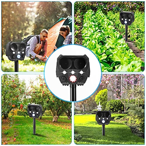 Ultrasone Animal Repeller Solar Oplaadbare Afschrikmiddel Met PIR Motion Sensor Scarer, Voor Tuin Pest Kat Hond Eekhoorn… - Image 8