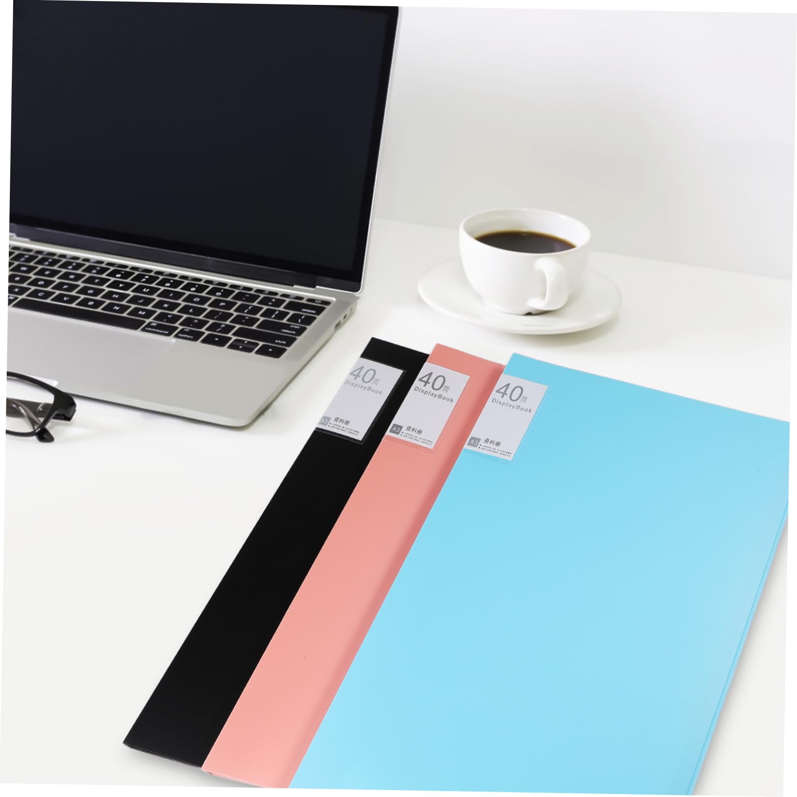 NUOBESTY 3 pièces Classeur Portfolio avec Pochettes Plastiques Transparentes Organiseur de Documents pour Bureau École et Présentation Protège-documents Multi-usages Grand Rangement