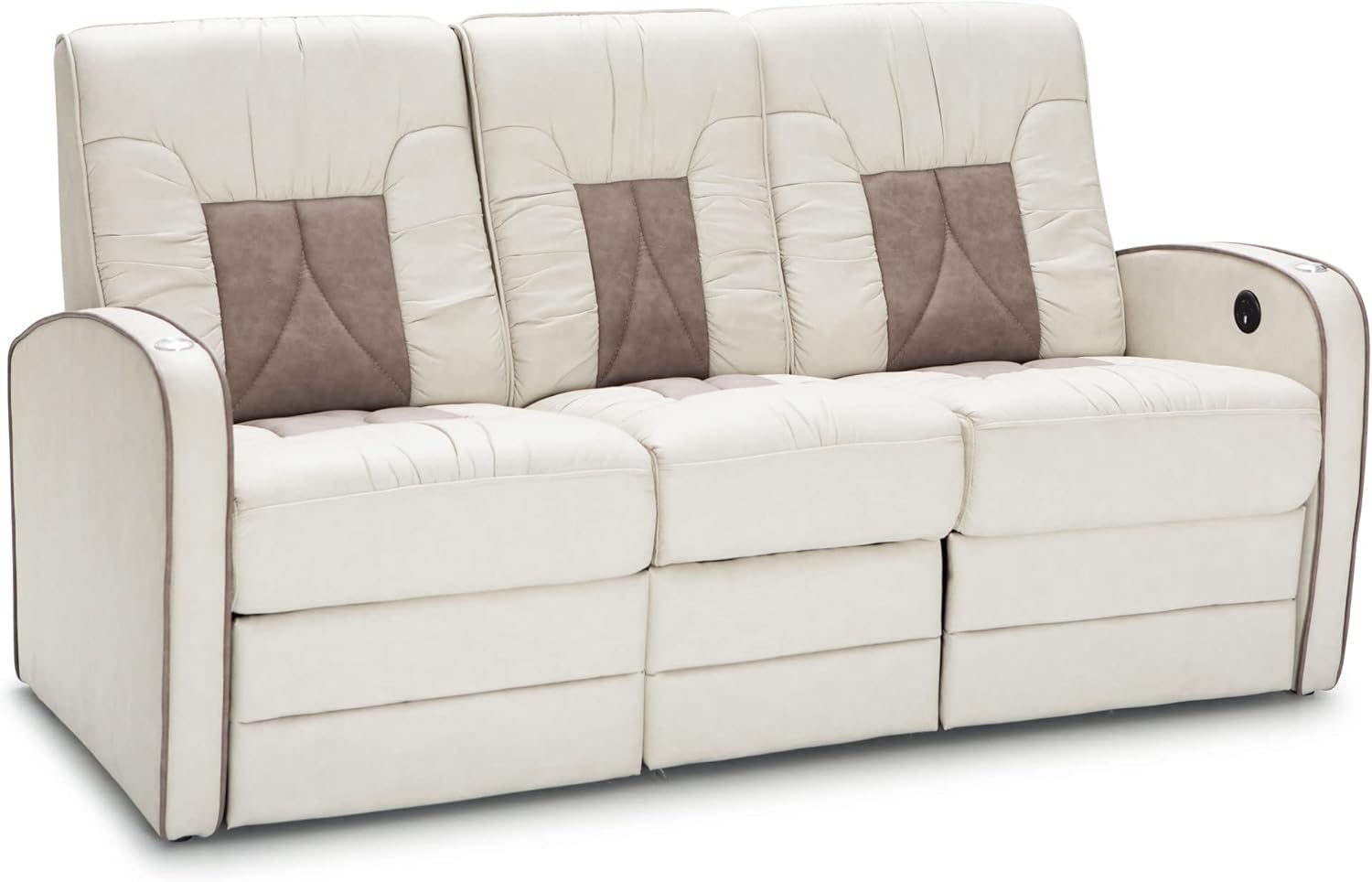 Qualitex De Leon RV Double Recliner Sofa, Ultimate Leather