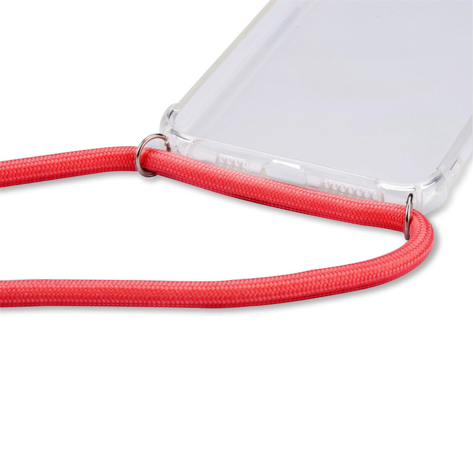 Betterfon Hülle Mit Handykette Für Xiaomi Redmi A3 – TPU Mit Eckenschutz, Verstellbares Band, Schwarz