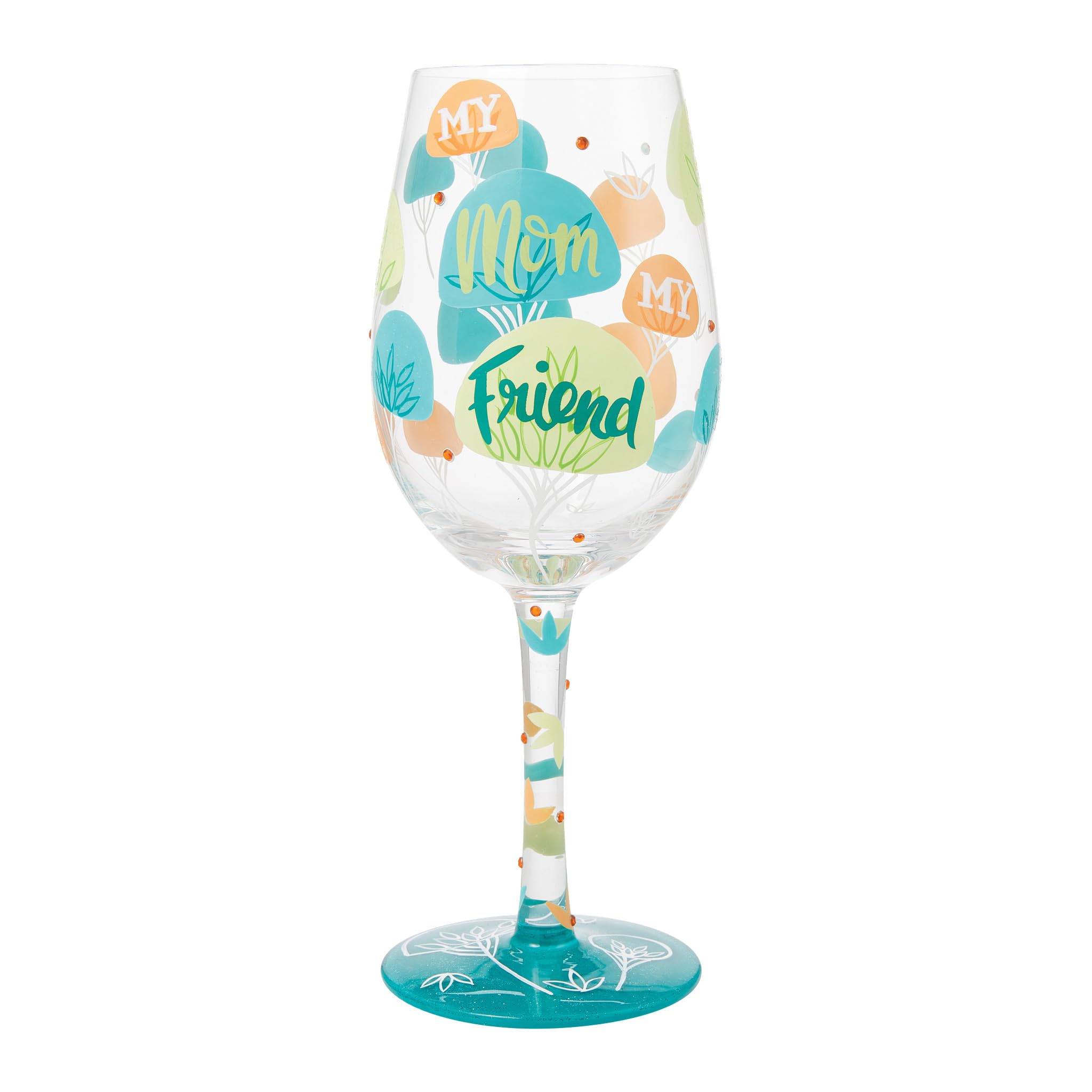 Verre à vin artisanal peint à la main Lolita, le symbole d'une complicité mère-fille unique