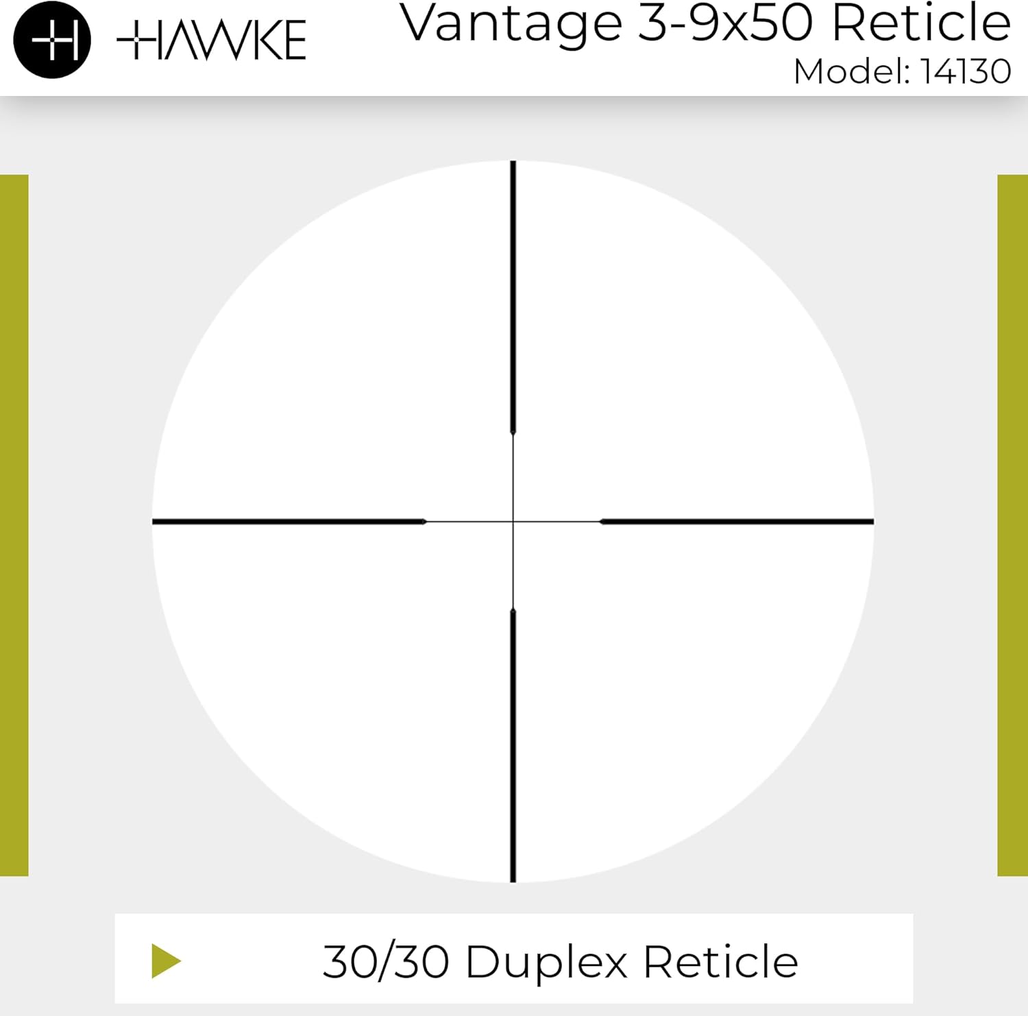 HAWKE Vantage 3-9x50 Riflescope | 1" Mono-Tube Shockproof Waterproof Fogproof Hunting Scope with H2 Optical System, Fast Focus Eyebell & Capped Resettable Turrets