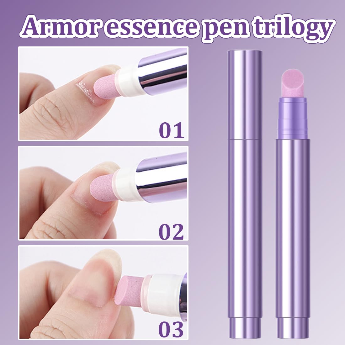 YAYNO 2 Pezzi Penna Con Olio Per Cuticole Penna 3 In 1 Per La Cura Delle Unghie Penne liquide per rimozione cuticole con corpo girevole Penne Con Punta In Ceramica Per Spingere Le Cuticole