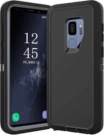 for Samsung Galaxy S9 Case,Shockproof Dropproof,Heavy Duty Protective Galaxy S9 Csae, 5.8 Inch Black/Gray