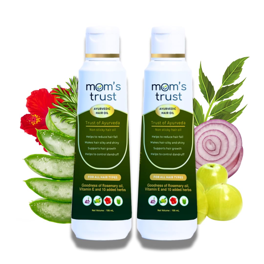 Roshna Herbals Mom's Trust Ayurvedic Hair Oil | Suitable for All Skin Types 100ml (Pack of 2)-image-37