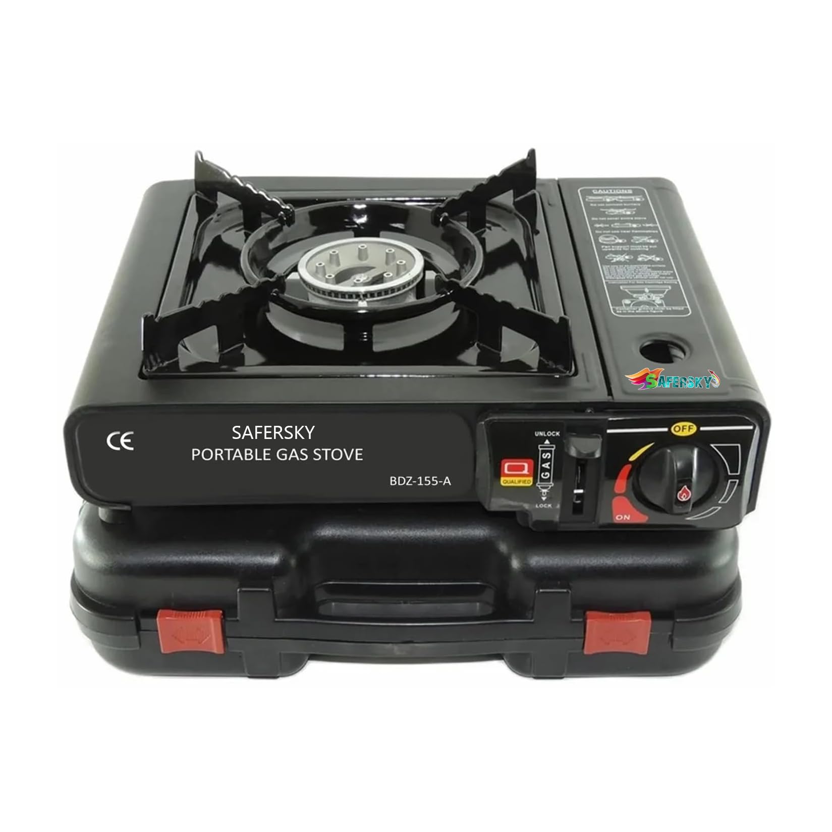 Stainless Steel Camping Gas Stove Cooking Gasburner with Carrying Case for Outdoor, Premium Portable Picnic Gas Stove for Outdoor, Cooking, Hiking, Traking (Camping GesStove)-image-8