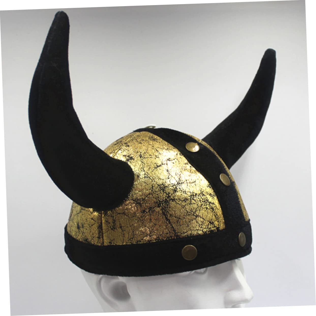 ABOOFAN 4 Piezas Adorno Cuerno Sombrero De Guerrero Gorras De Caballero Vestido De Disfraz Edad Única Poliéster Niñas Para Soldado Fiesta Cascos Favor Medio Prop Cosplay Decoración Buey