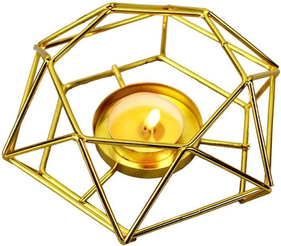 Eternal Flower Iron Candle Holder Golden Ornaments Candlestick for Wedding Decor