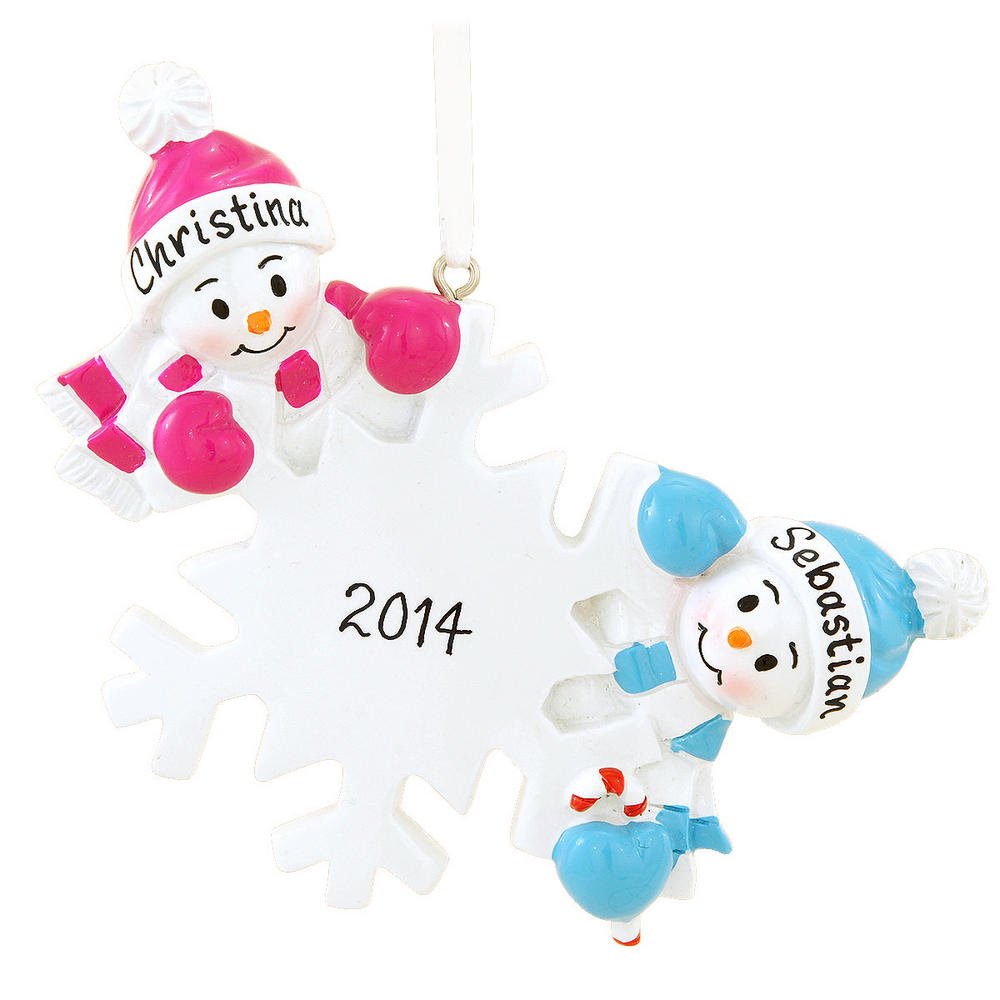 Falling Snowmen Family of Ornament