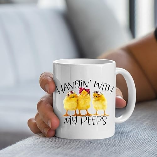 Miniatura 5 de Hangin with my Peeps Funny Farm Chicks Chickens Print Farm Coffee Cup Mug - 11 oz.