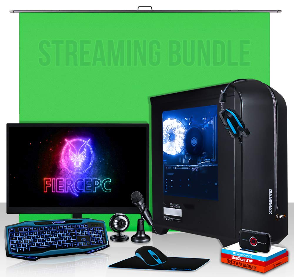 Fierce EVOAR120CENTA Windows 10, Tastatur und Maus, Headset, 24Zoll
