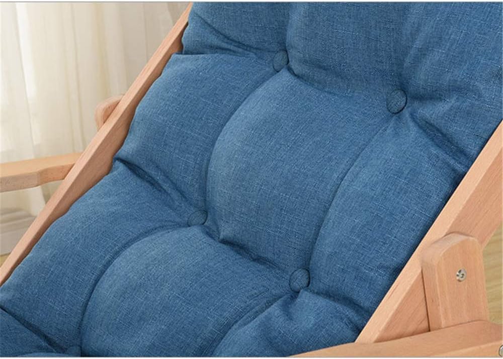 Renovation House Foldable Seat Lounge Chair Recliner Adjustable Patio Sofa Relaxing Lounge Chair Furniture (Color : Blue Size : 74 * 128 * 16cm)