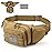 Vdones Tactical Fanny Pack Gun Holster Concealed Carry Pistol Military Tactical Waist Bag Waterproof Molle EDC Pouch with USA Flag Patch