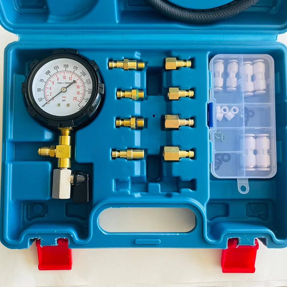 Probador de Presión de Combustible para Automóviles, Medidores de Presión de Gasolina, Herramienta de Prueba de Instrumentos para Automóviles, Herramientas de Reducción de Vibraciones Automotrices