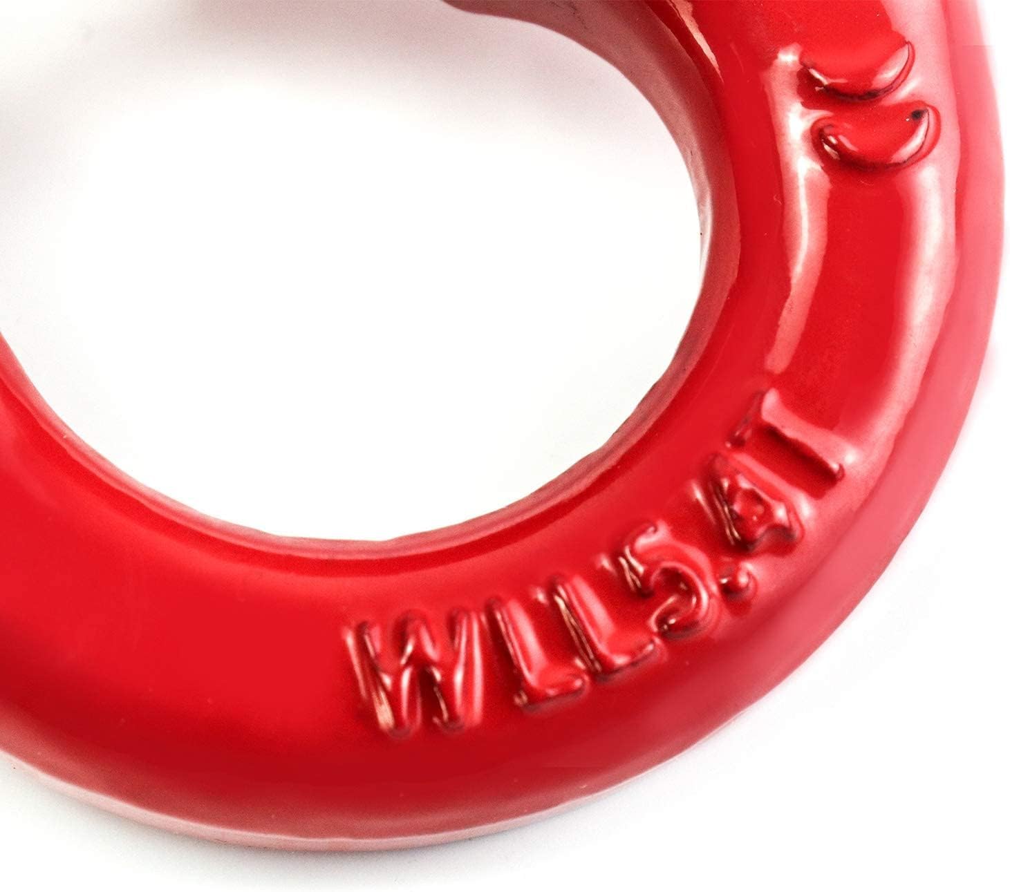 G80 Alloy Steel Coupling Link, 4 Pack 1/4" Hammer Lock Chain Connector, 2645 lbs Working Load Limit, Red - Image 7