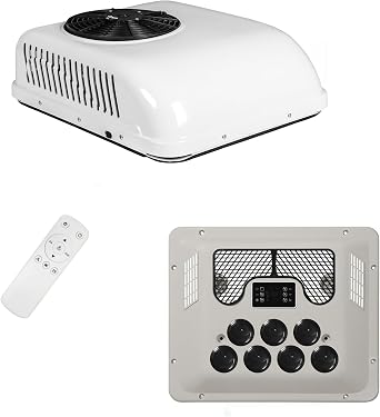 24V DC air conditioner, suitable for camping vehicles, trucks, excavators, buses, agricultural vehicles, vans, RV air conditioner. 24v ac cooling/heating 24, Volts