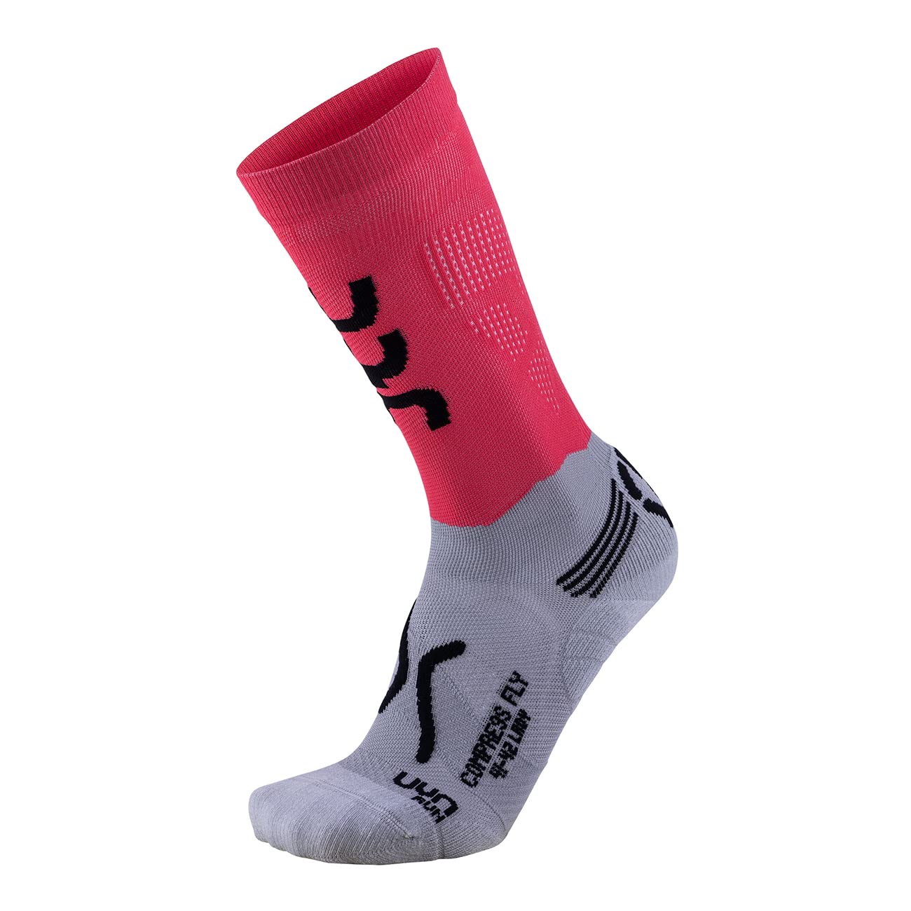 UYN S100071 RUN COMPRESSION FLY Socks Women's Anthracite/Fluo Coral 36