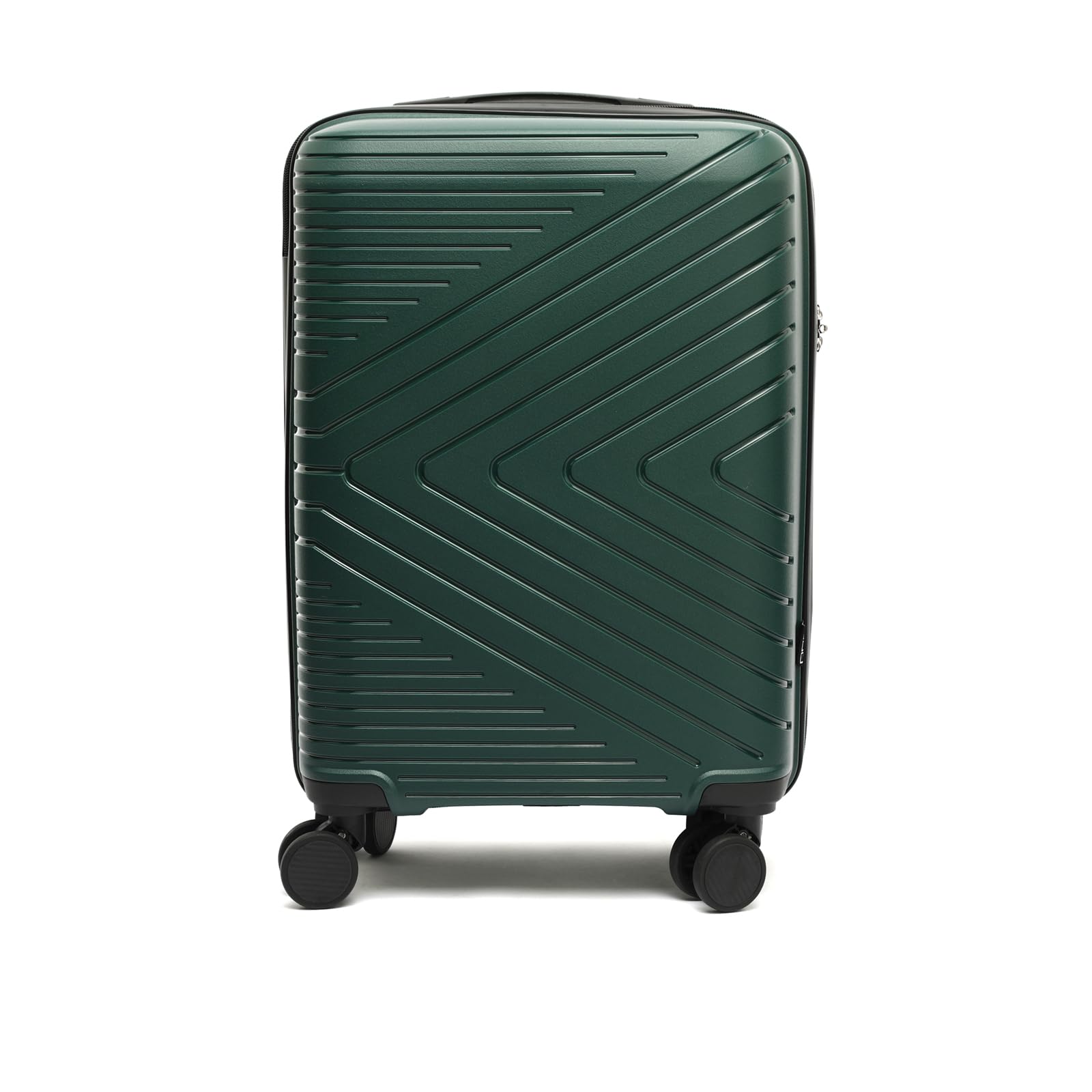 MISAKO Maleta Pequeña de Viaje Milan Verde Unisex - Equipaje rígido de 55x20x36cm de 4 Ruedas
