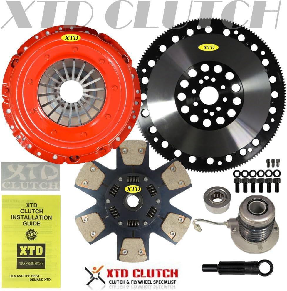 AMC Stage 3 Clutch Kit & Slave Cylinder & 16Lbs Flywheel Compatible With 2011 2012 2013 2014 2015 2016 2017 Ford Mustang 3.7L V6 DOHC