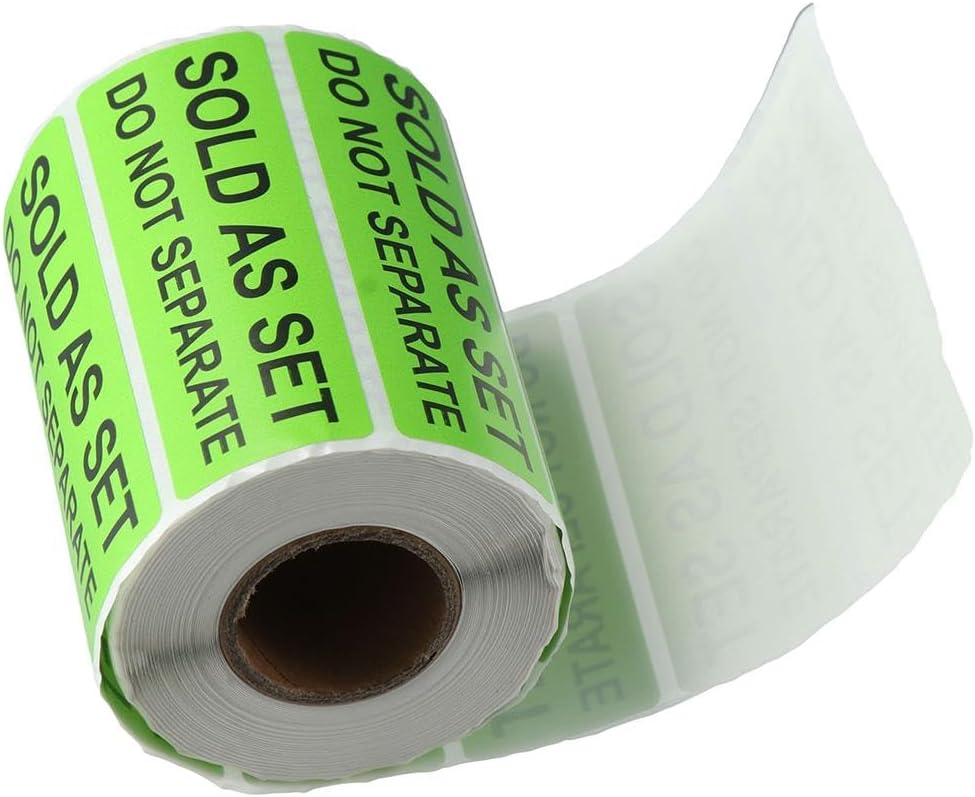 dohobby 2 Rolls/1000PCS Sold as a Set Do Not Separate Packing Labels, Fluorescent Green Packing Labels Stickers for Shipping Bundle Sets image 2