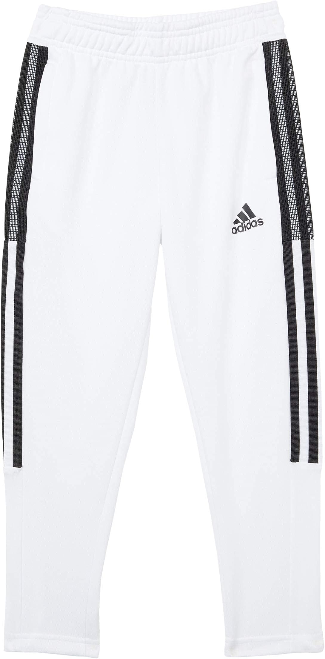 adidas unisex-child Tiro Trackpant White/Black Large