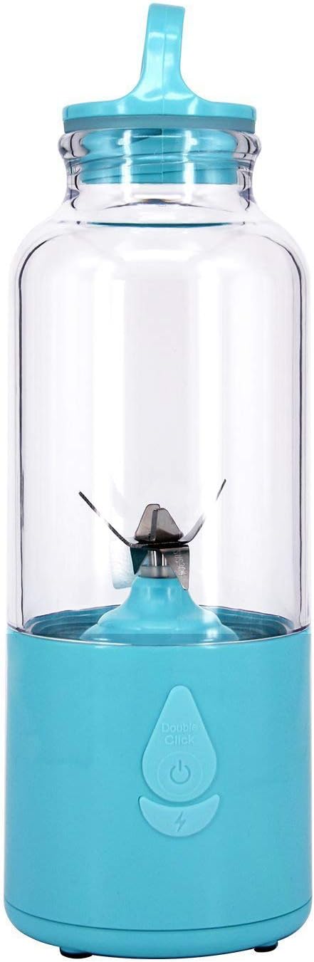 Flyspin Portable Personal Smoothie Blender Cup Rechargeable,19oz (Blue)