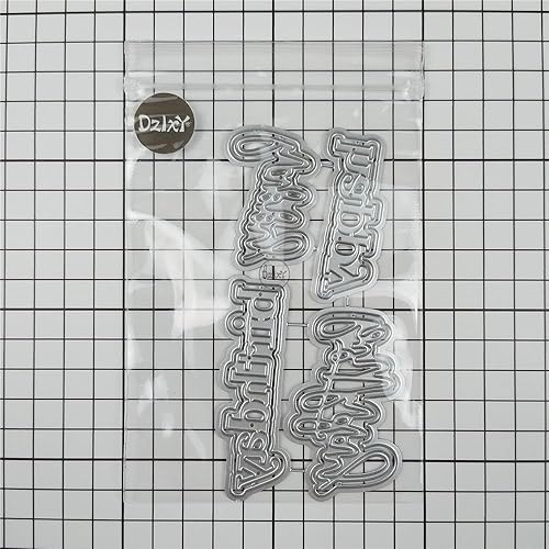 Miniatura 4 de DzIxY Shadow Two Words Happy Birthday - Troqueles de corte de metal para hacer tarjetas, papel de relieve, troquelados, plantillas de máquina para