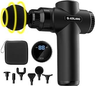 AERLANG Massage Gun, Massage Gun Deep Tissue, with 10 Speed Levels, Type-C Charging, Portable Handheld Muscle Massager, Ho...