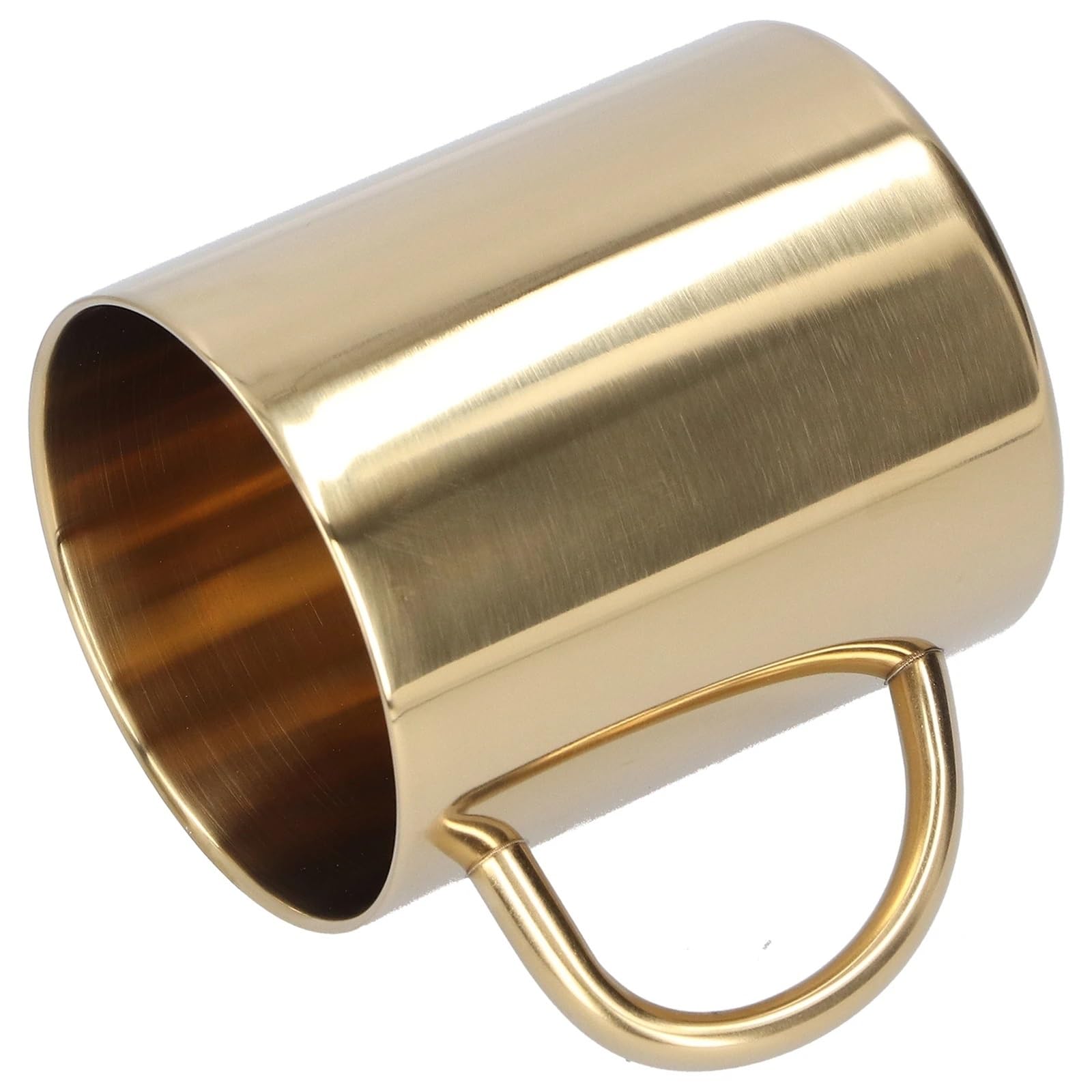 400 ml Kaffeetasse 304 Edelstahl Doppelschicht Verbrühungsschutz Becher Tasse mit Griff for Kaffee Tee Wasser Home Küche Zubehör Für Küchen, Cafés, Restaurants(Silver)