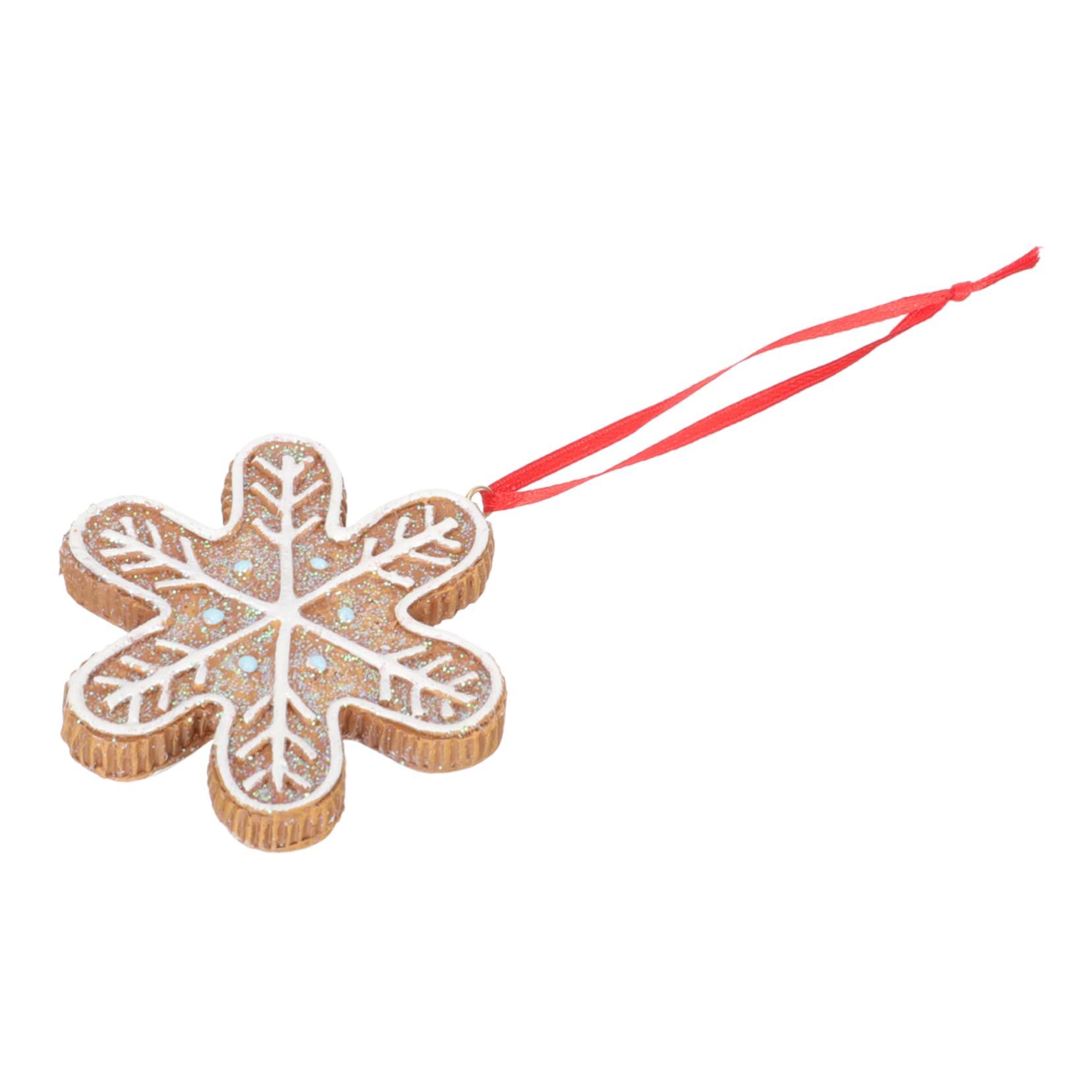 IMIKEYA 4 Stück Christbaumschmuck Weihnachtsbaum Hängende Dekoration Weihnachtsbaum-Lebkuchen Weihnachten Hängende Schneeflocke Lebkuchenplätzchenverzierungen Minifiguren Harz Light Brown