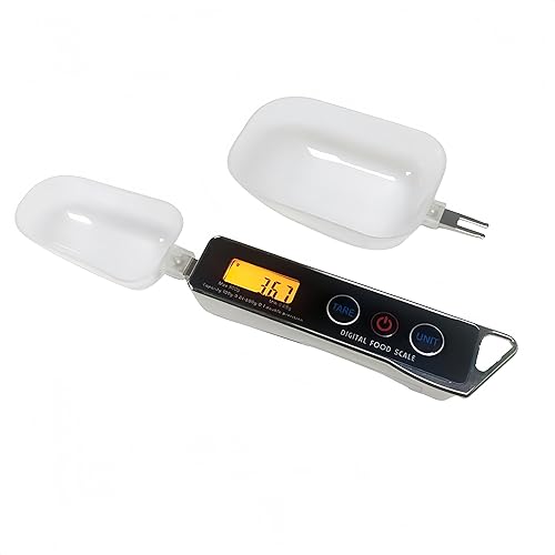 Dioche Cuchara medidora digital, de 0.00 oz a 17.64 oz de báscula de alimentos, cucharas medidoras de gramos con capacidad de medición para el hogar