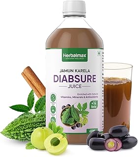 Diabetic Care Juice 450 ml | Herbal Blend with Karela, Jamun, Gudmar, Vijaysar & Amla | Jamun Karela Juice Supports Blood Sugar Management | Suitable for Diabetes & Prediabetes