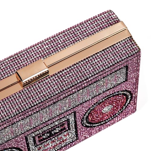 Image of Women Retro Crossbody Bag Rhinestone Fun Unique Evening Clutch Purses for Women