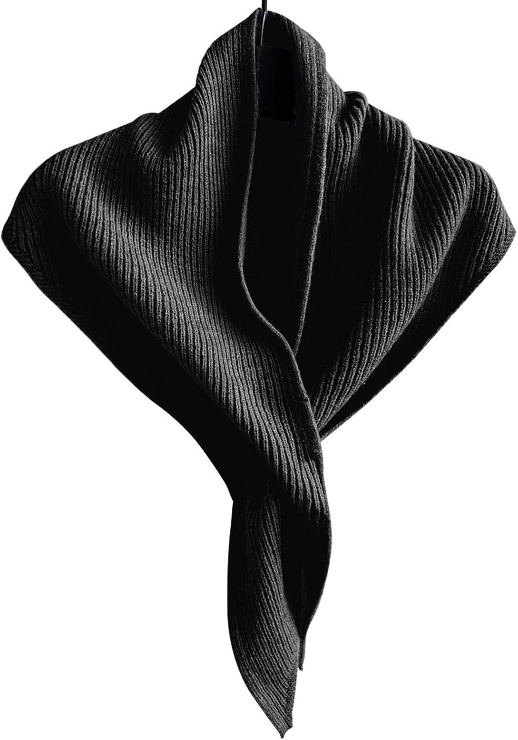 ORUIVO Women's Short Triangular Scarf - Convertible to Shawl with Thread - through Buckle