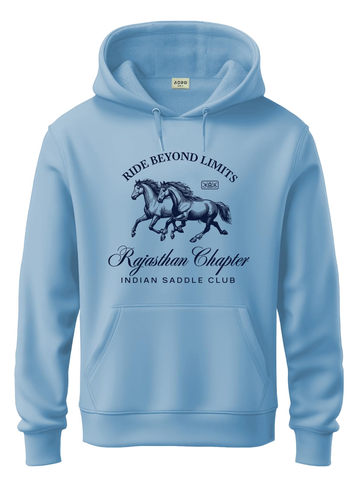 adro Ride Beyond Limits Rajasthan Chapter Hoodie for Men | 320 GSM Cotton-Poly Fleece | Soft Feel, Skin-Friendly Printed Graphic, Warm Casual Sweatshirt with Kangaroo Pocket & Drawstring Hood-picture-52