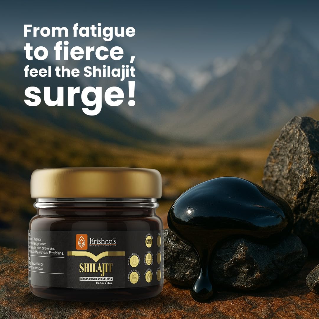 KRISHNA'S HERBAL & AYURVEDA 100% Pure Himalayan Shilajit Resin for Boost Performance, Power, Stamina, Endurance, Strength & Overall Wellbeing - 40 gm — Amazon image 7